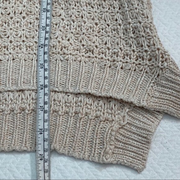 𝅺anthropologie💕ruby Moon Blush Open Weave Long Sleeve Sweater Size S - Picture 8 of 9